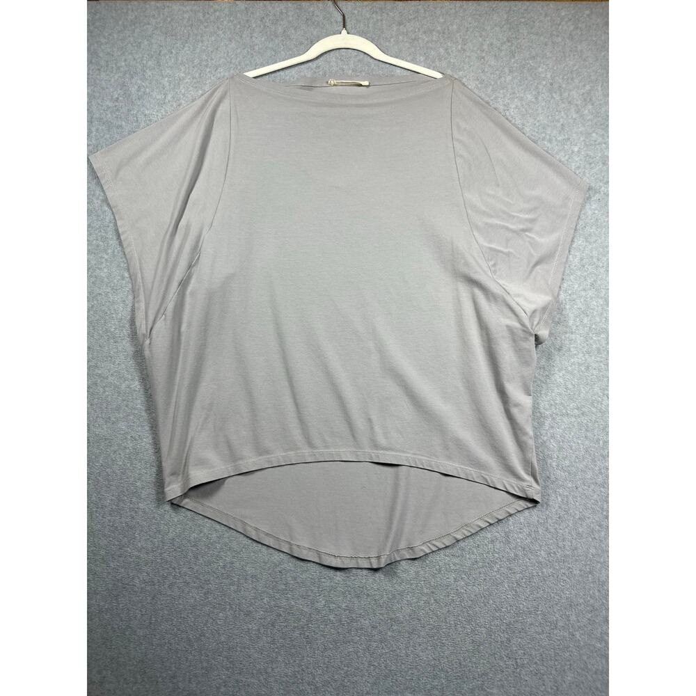 Urban by Alembika Oversized Dolman Cap Sleeve Top Women's Small Light Gray